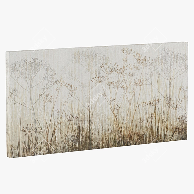 Wildflowers Ivory Canvas Print 3D model image 1