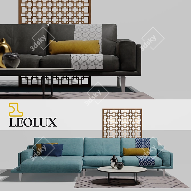 LEOLUX Bellice Sofa Set 3D model image 1