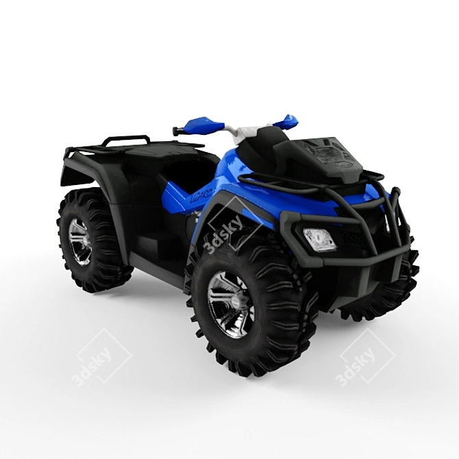 Powerful 649.6cc Off-Road ATV 3D model image 1