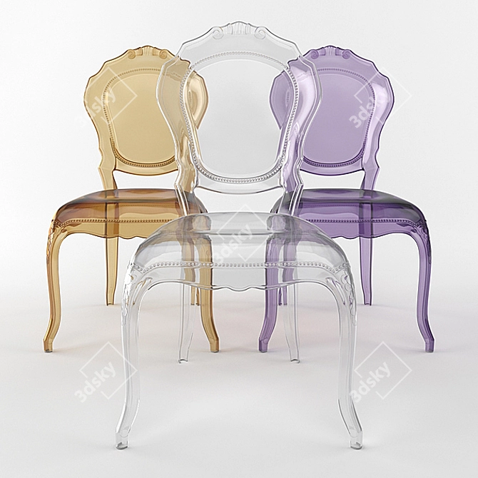 Elegant Belle Epoque Chair: Timeless Beauty! 3D model image 2