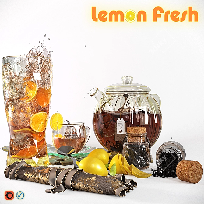 Lemon Fresh Tea Blend 3D model image 1