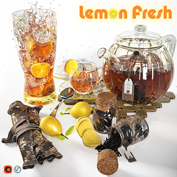 Lemon Fresh Tea Blend 3D model image 2