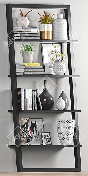 Stylish Shelf Set - 17 3D model image 2