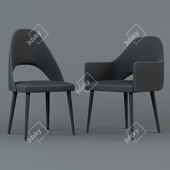 Title: FENICE CHAIR+BRIЯGE | Roche-Bobois 3D model image 2