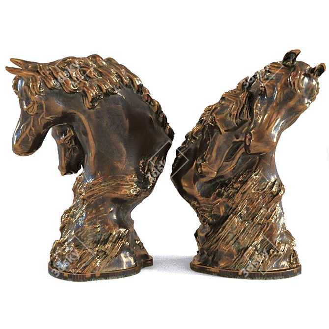 Majestic Stallion Statuette 3D model image 2