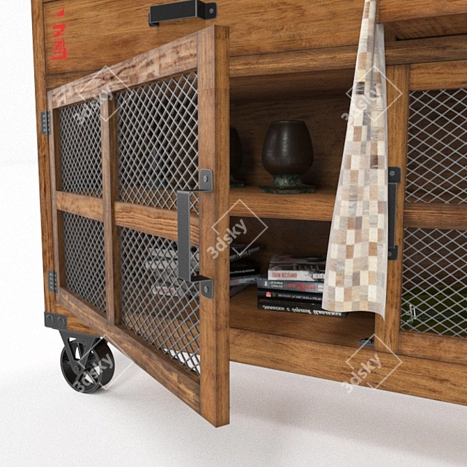 Rugged Off-Road 2-Door Sideboard 3D model image 2