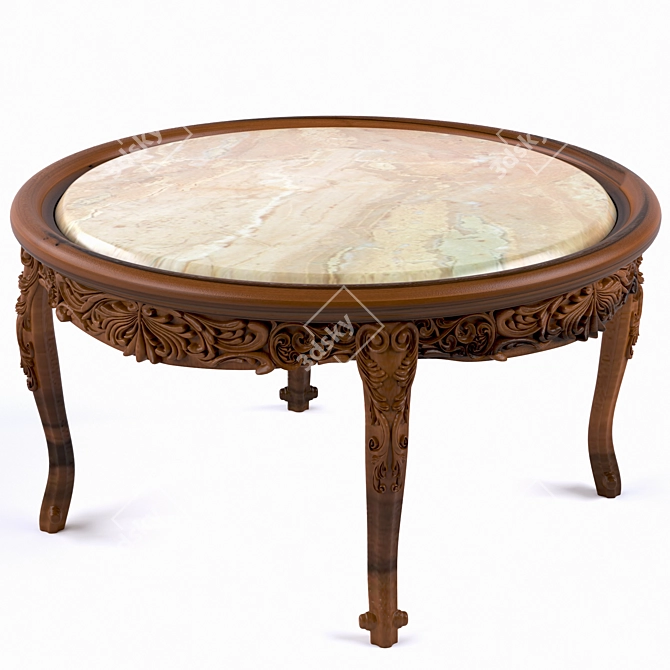 Timeless Round Table: Classic Elegance 3D model image 1