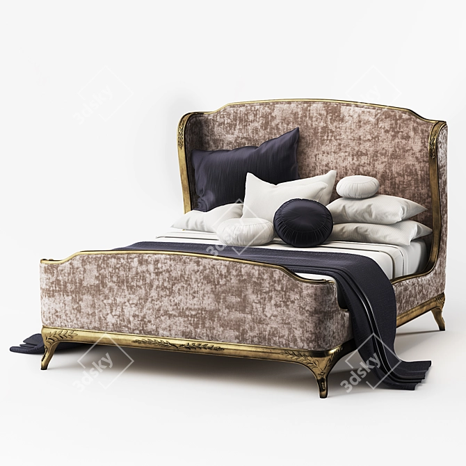 Luxurious Cali King Bed by Jonathan Charles 3D model image 1