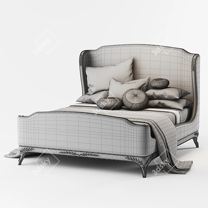 Luxurious Cali King Bed by Jonathan Charles 3D model image 2