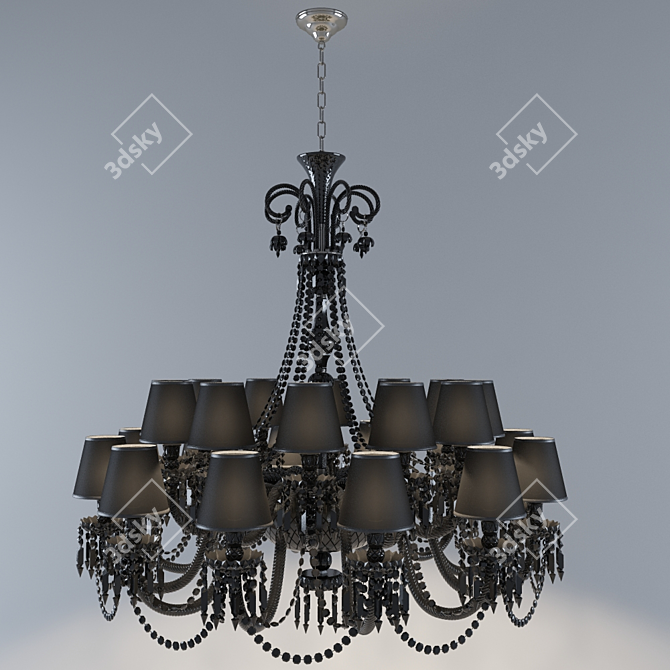 Elegant Fendi CASA Chandelier 3D model image 2