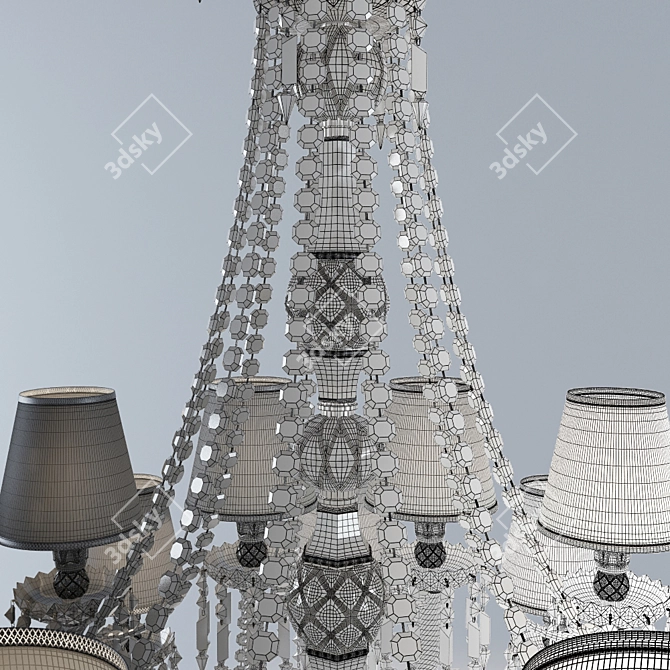 Elegant Fendi CASA Chandelier 3D model image 3