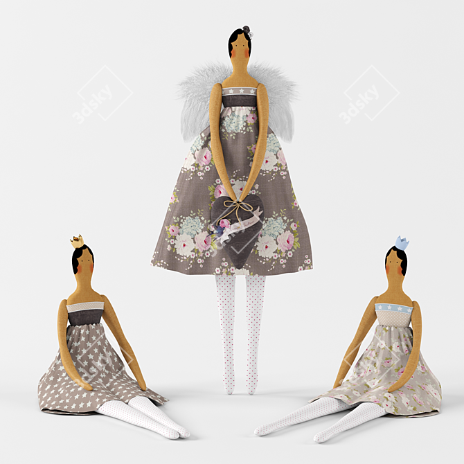 Tilde Princess & Angel Dolls - 51cm Heights 3D model image 1