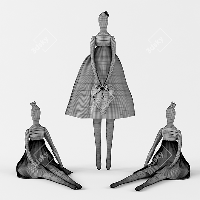 Tilde Princess & Angel Dolls - 51cm Heights 3D model image 3