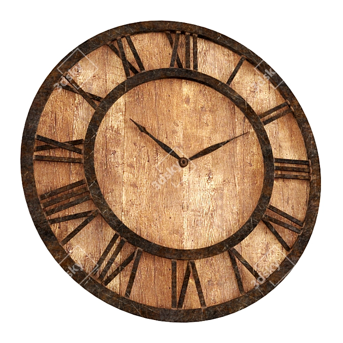 Urban Loft Clock: Vintage Industrial Design 3D model image 1