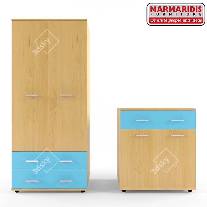 Federico 13-7 Wardrobe Set 3D model image 1