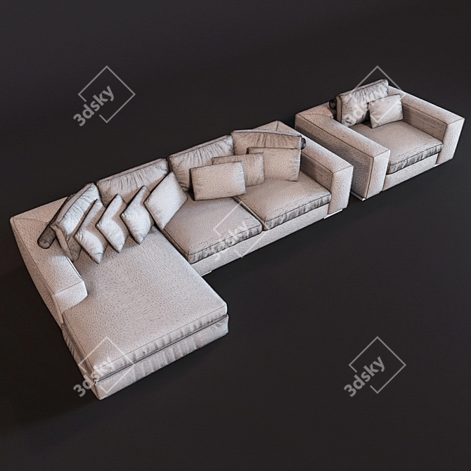 Relax Factory: Gordon Sofa & Armchair 3D model image 2