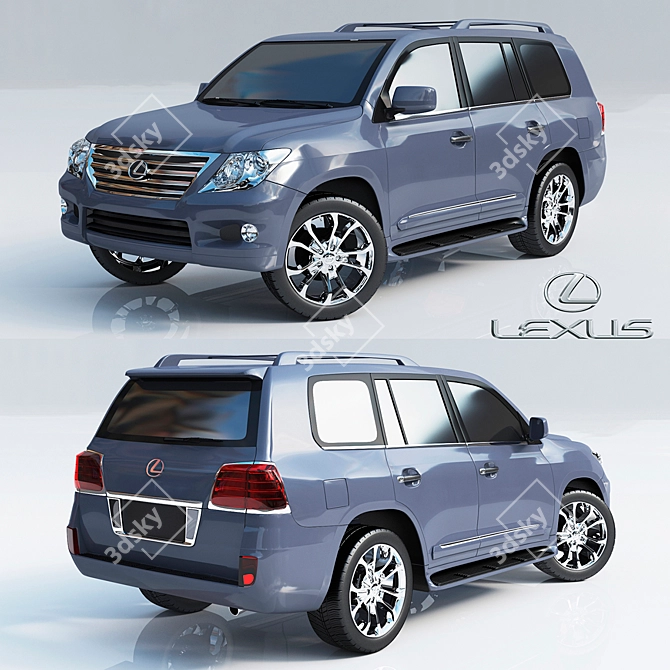 Luxurious Powerhouse: Lexus LX 570 3D model image 1