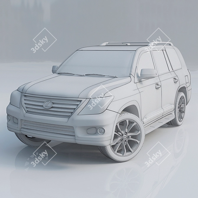 Luxurious Powerhouse: Lexus LX 570 3D model image 2