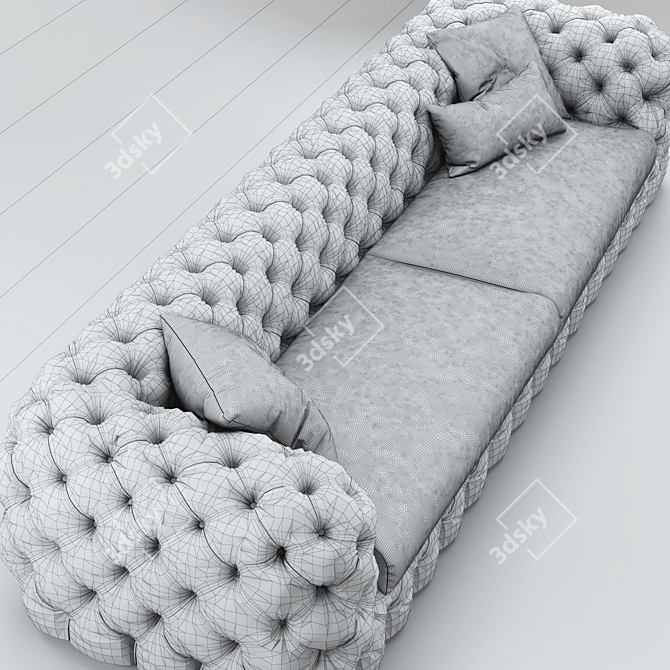 Elegant AUTOGRAFO Tufted Sofa 3D model image 3