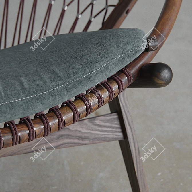 Modern Wegner Circle Chair (W112cm x D94cm x H97cm) 3D model image 1