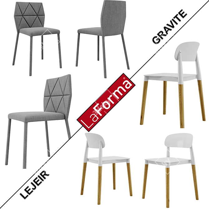 LaForma Lejeir Gravity Chairs 3D model image 1