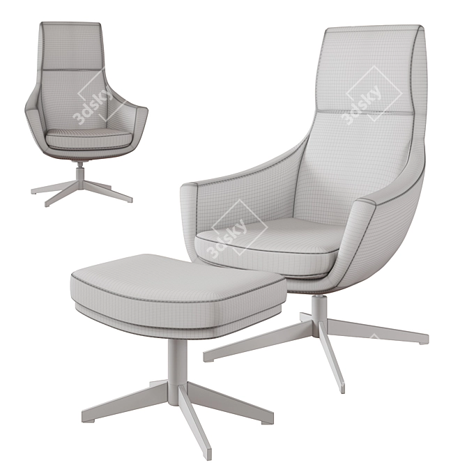 Elegant Handmade Armchair: BW Kent 3D model image 2