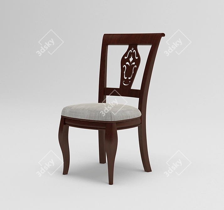 Sleek Modern Chair 3D model image 1