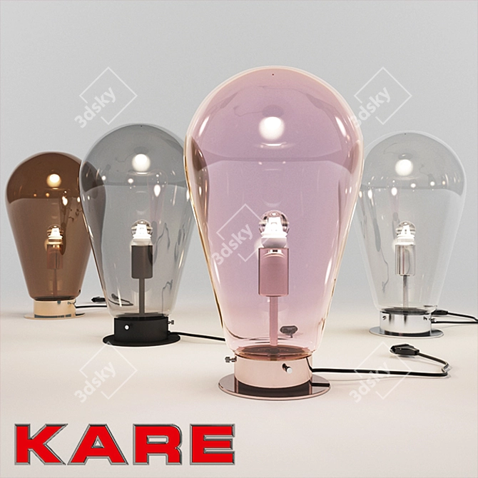 Sleek Table Lamp Bulb 3D model image 1