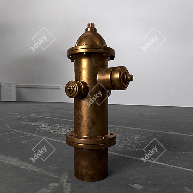 Artistic Fire Hydrant in 2K Texture 3D model image 2