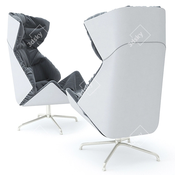 Sleek Thonet Lounge Chair 3D model image 2