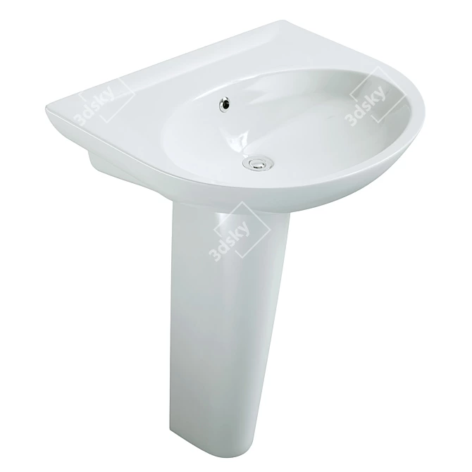 Sanita Luxe Classic Wash Basin 3D model image 1