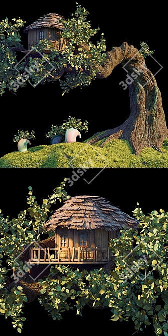 Elevated Oasis: 3D Tree House 3D model image 3