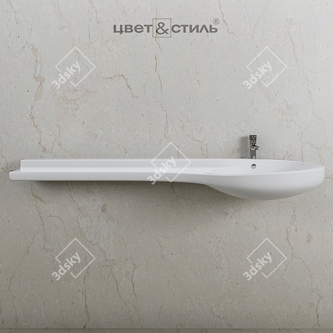 Elegant Bonito 170 Sink 3D model image 2