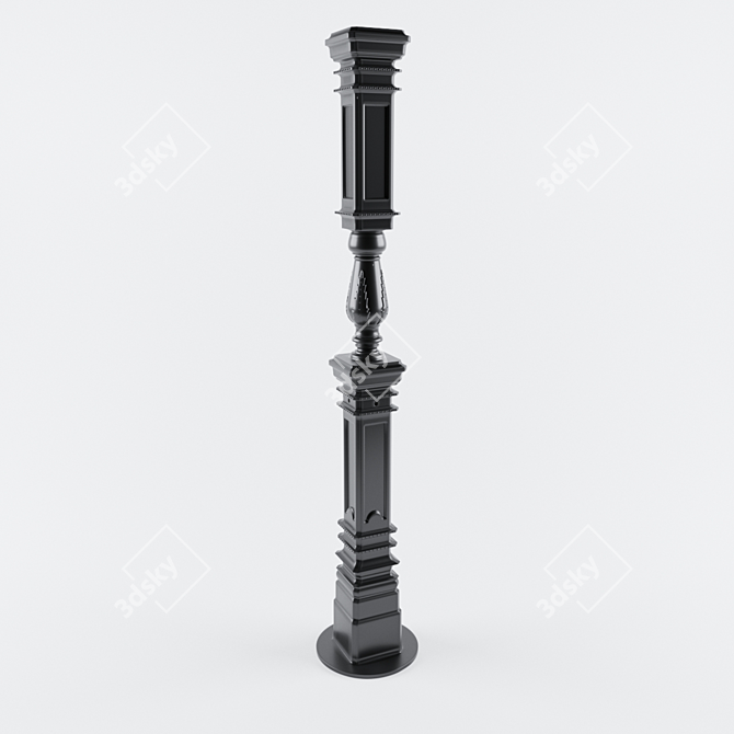 Metal Loft Column 3D model image 1