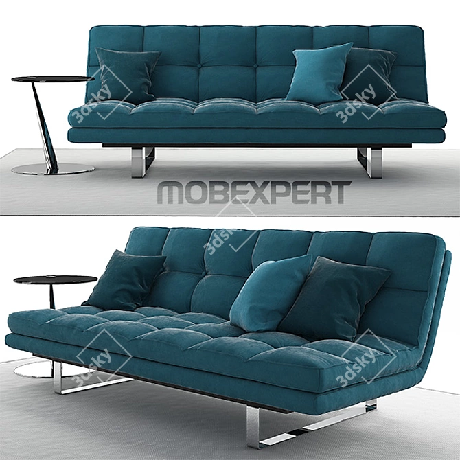 "Stacy" Extendable Sofa & "Play" Side Table Set 3D model image 1