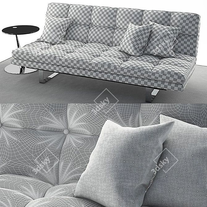 "Stacy" Extendable Sofa & "Play" Side Table Set 3D model image 3