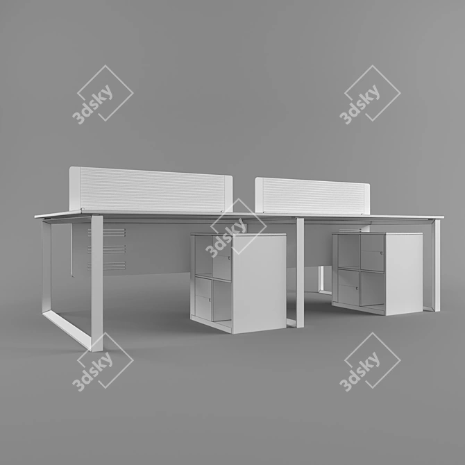Modern Office Table 3D model image 3