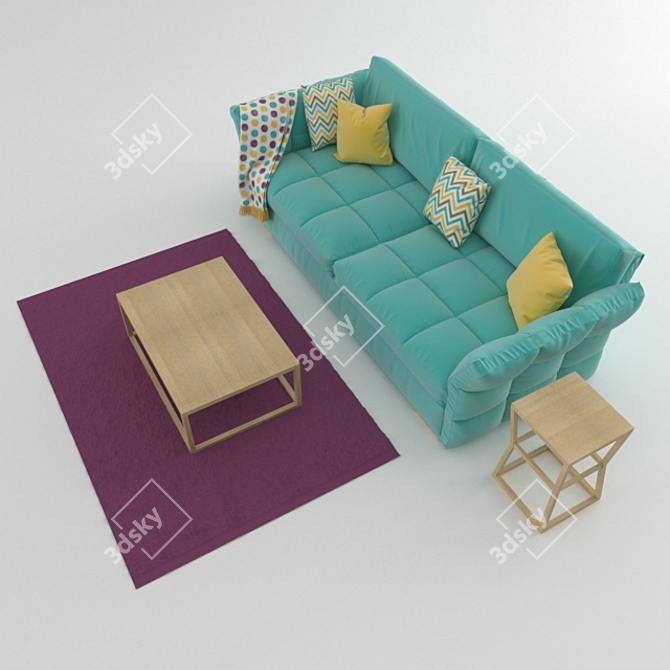 Elegant Lantana Sofa: Exquisite Comfort 3D model image 3