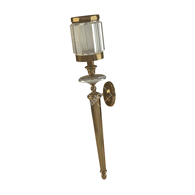 Elegant Artistic Bath Sconce 3D model image 1