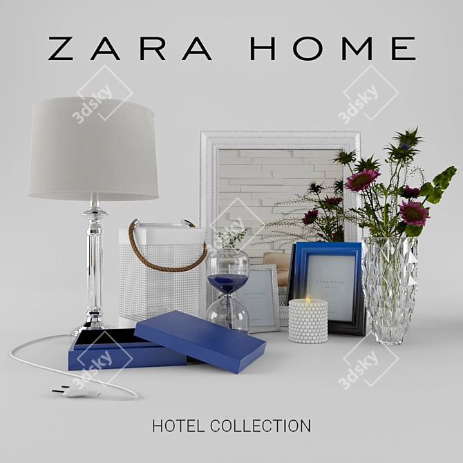 Zara Home Hotel Collection Set 1: Elegant Décor to Elevate your Space 3D model image 1