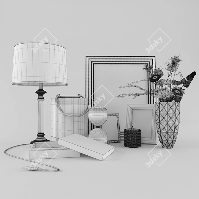 Zara Home Hotel Collection Set 1: Elegant Décor to Elevate your Space 3D model image 2