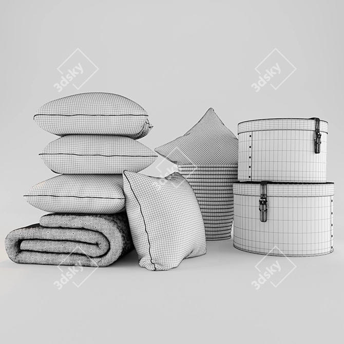 Zara Home Hotel Collection: Luxury Home Decor Set 3D model image 2