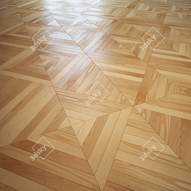 Modern Wood Parquet Tiles 3D model image 1