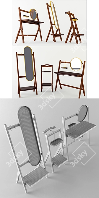 Elegant Cloakroom Set: REN "Poltrona Frau 3D model image 2