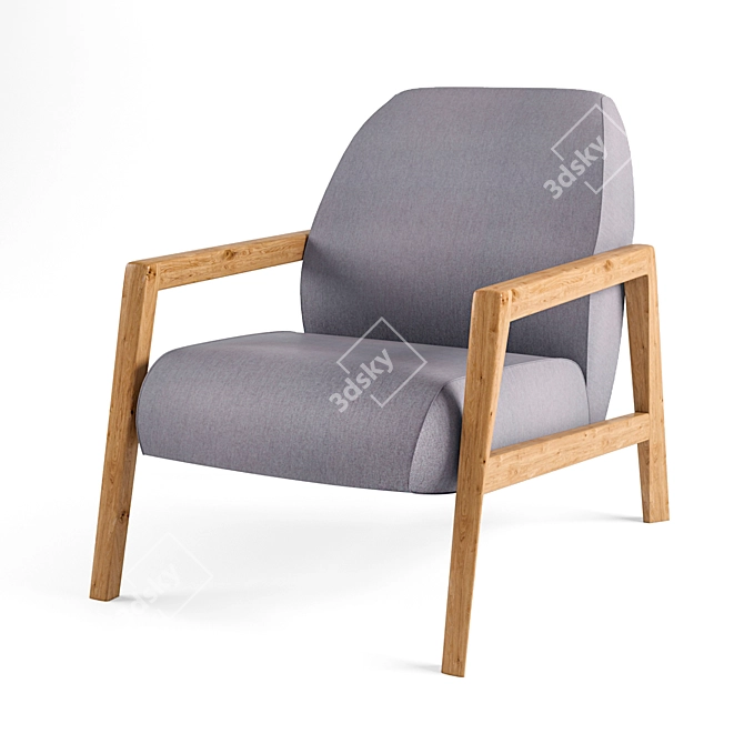 Title: Barlow Chair - Stylish Comfort for Any Space 3D model image 1