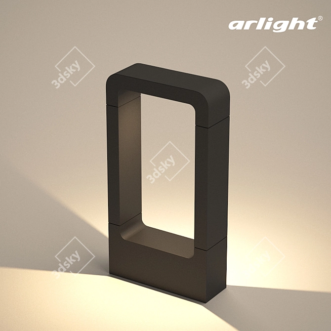 Sleek Black LED Path Frame: LGD-Path-Frame-J300B 3D model image 1