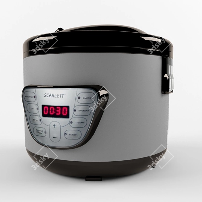 Scarlett 700W 4L Electronic Rice Cooker 3D model image 1