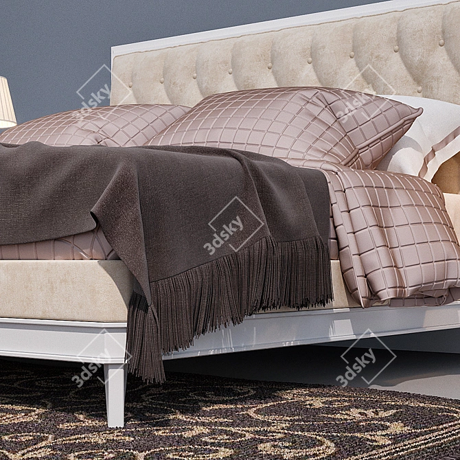 Modern Italian Bed Set with Fratelli Barri Mestre 3D model image 3