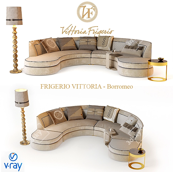 Elegant FRIGERIO VITTORIA Borromeo 3D model image 1