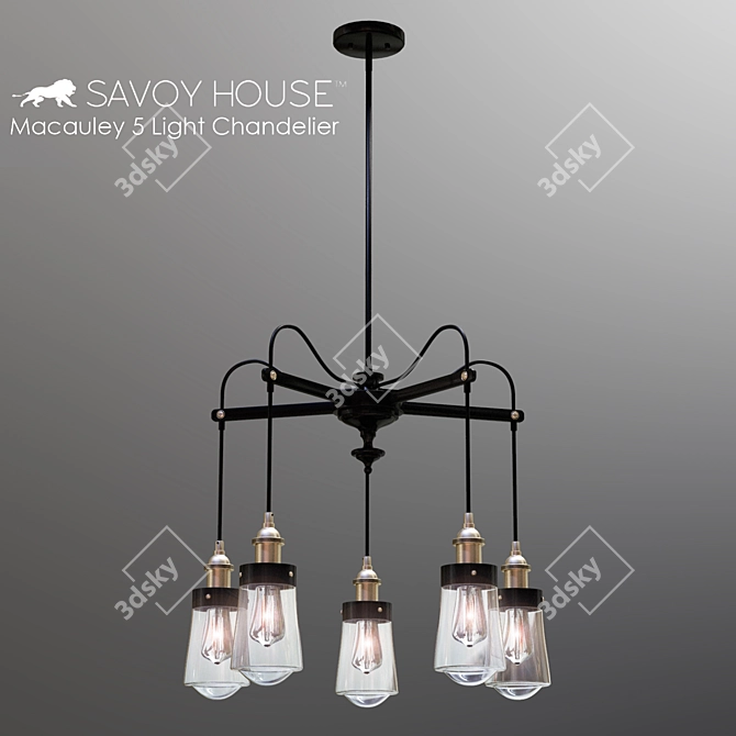 Elegant Macauley Chandelier 3D model image 1